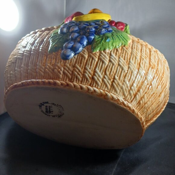 Vintage Italian Bassano Porcelain Fruit Basket Mojalica Style MCM - Picture 13 of 15